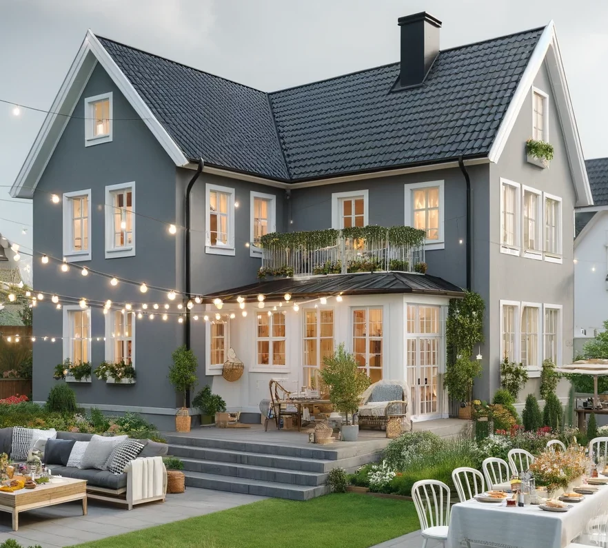 Wohnbedürfnisse, Haus mit viel Platz für Gäste - auch im Garten