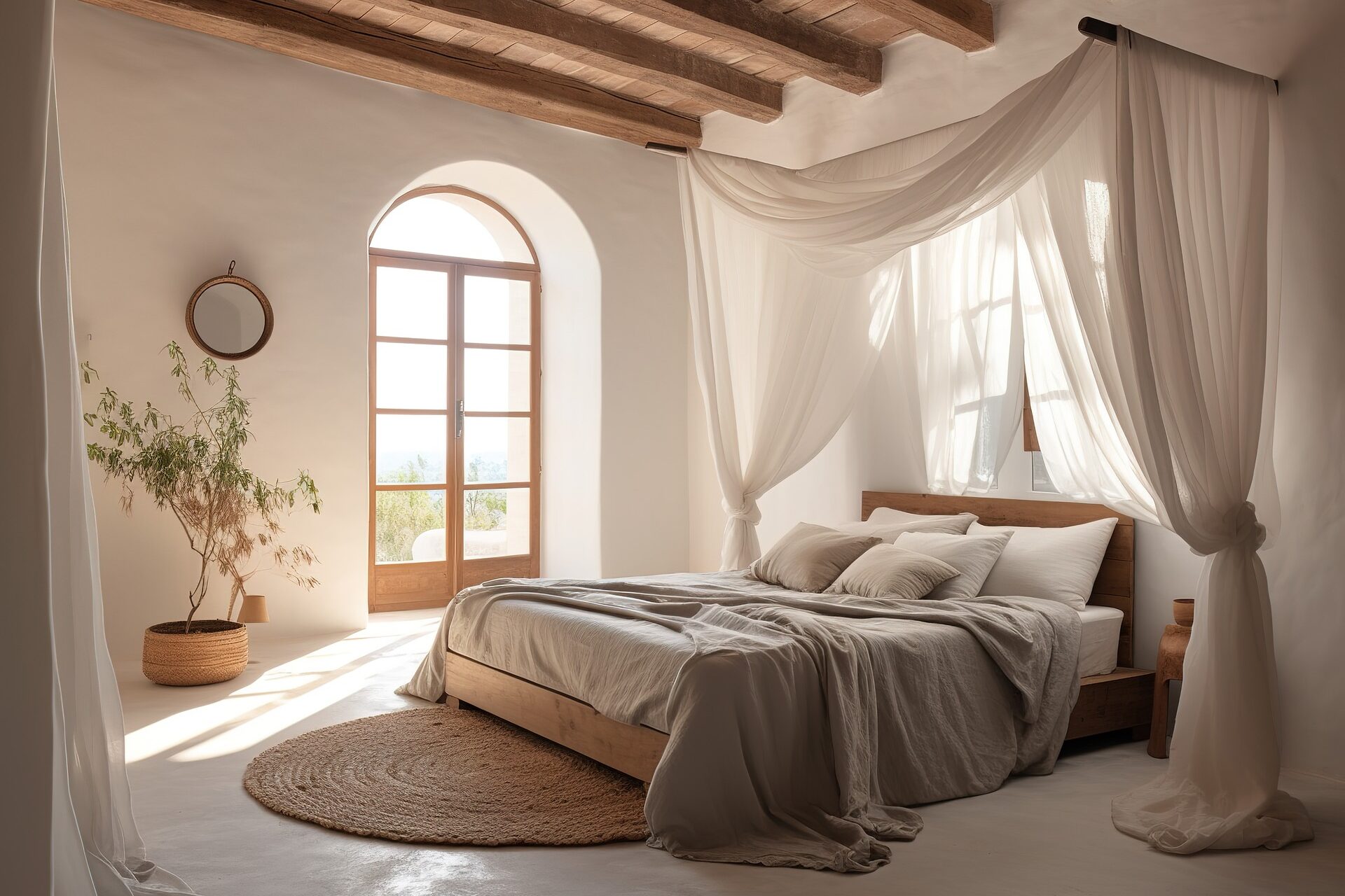 Aufräumen und Ausmisten, natürlich eingerichtetes Schlafzimmer